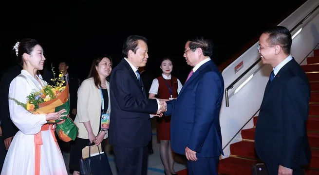 PM Pham Minh Chinh arrives in Tianjin, beginning working trip to attend SCO Summit