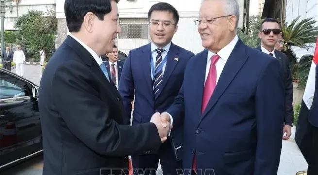 State President meets Speaker of Egyptian House of Representatives in Cairo