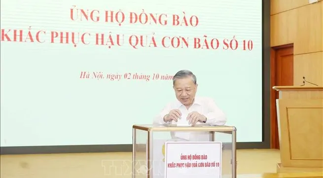 Party Central Committee Office raises fund to support storm victims