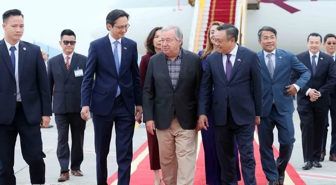 UN Secretary General begins official visit to Vietnam