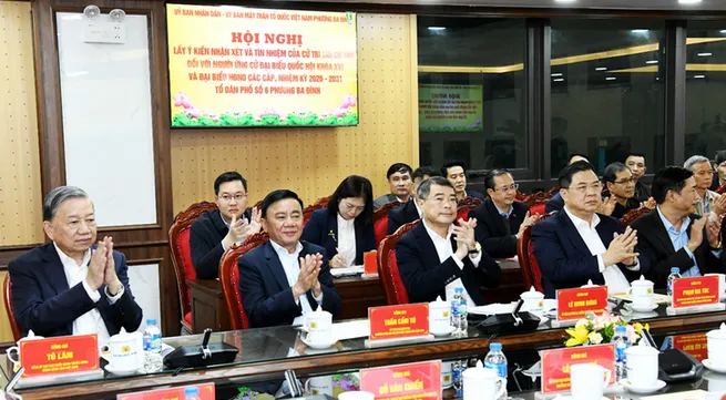 Hanoi's Ba Dinh ward seeks feedback of voters' at place of residence for candidates for 16th legislature