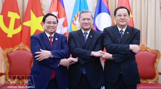 Vietnamese, Lao, Cambodian PMs devise concrete measures to implement Party leaders’ meeting outcomes