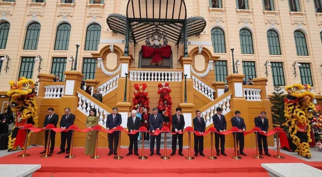 Party, State leaders attend inauguration of upgraded Presidential Office headquarters