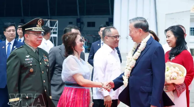 General Secretary and President To Lam arrives in Manila for state visit to Philippines