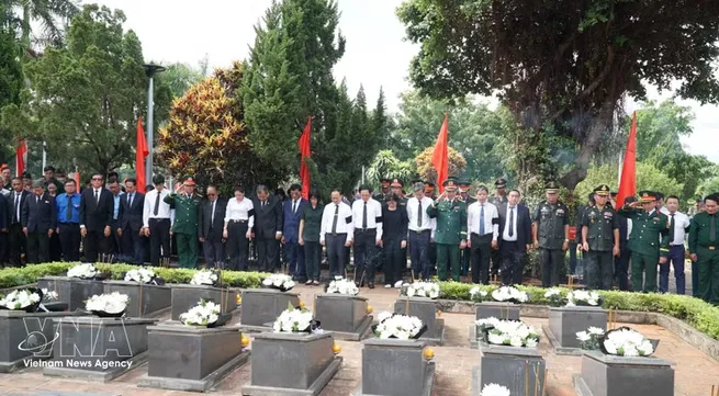 Remains of 18 Vietnamese martyrs repatriated from Cambodia laid to rest in Gia Lai
