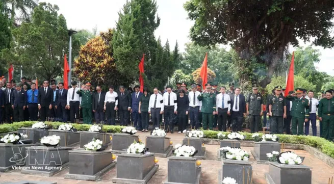 Remains of 18 Vietnamese martyrs repatriated from Cambodia laid to rest in Gia Lai
