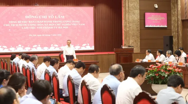 Top leader urges Hanoi to pursue faster, higher-quality growth