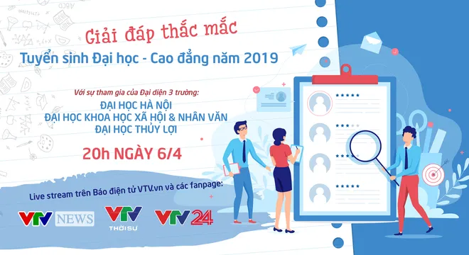 Giao lưu trực tuyến Giải đáp thắc mắc về tuyển sinh Đại học - Cao đẳng năm 2019 (20h00, 6/4)