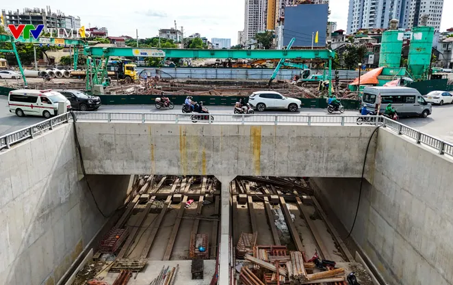 Diện mạo hầm chui Giải Phóng 800 tỷ dần thành hình