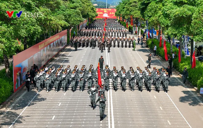 Cận cảnh buổi tập luyện diễu binh 80 năm Quốc khánh của các khối diễu binh công an nhân dân