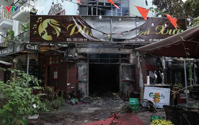 Cháy quán cà phê trong khu biệt thự liền kề ở Hà Nội
