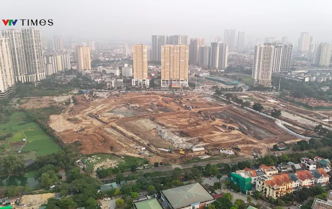 Đại công trường dự án hồ điều hòa chống ngập gần 400 tỷ đồng ở Hà Nội