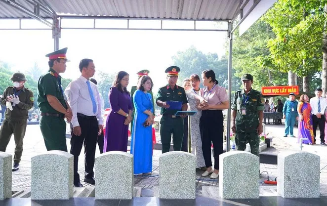Tây Ninh triển khai lấy mẫu ADN xác định danh tính hài cốt liệt sĩ
