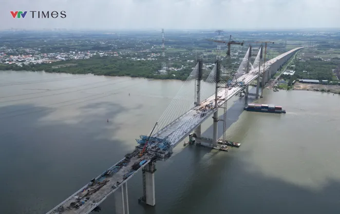 TP Hồ Chí Minh: Cầu nối Cần Giờ với Đồng Nai đạt 98% khối lượng thi công