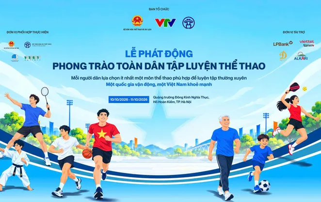 Quang Hải, Đình Bắc tham gia Lễ phát động Phong trào toàn dân tập luyện thể dục thể thao