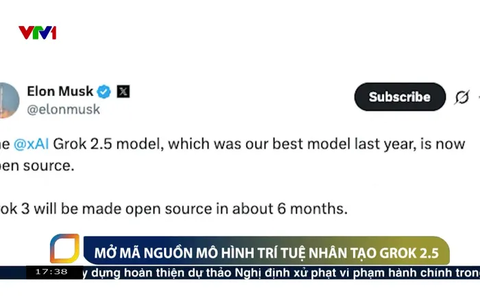 Mở mã nguồn mô hình trí tuệ nhân tạo Grok 2.5
