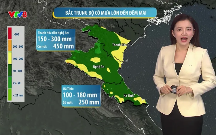 Dự báo thời tiết ngày 14/09/2026 trên VTV8: Cập nhật diễn biến mưa lớn và cảnh báo thiên tai khu vực Trung bộ