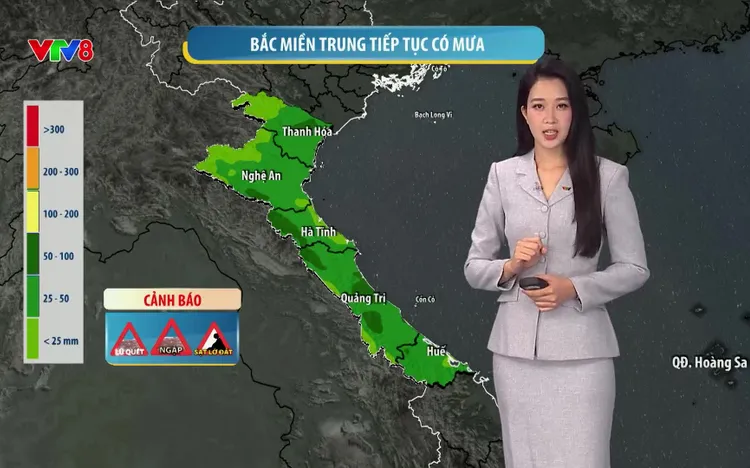 Bản tin thời tiết từ ngày 18/09/2026: Bắc Miền Trung tiếp tục mưa lớn, biển động mạnh