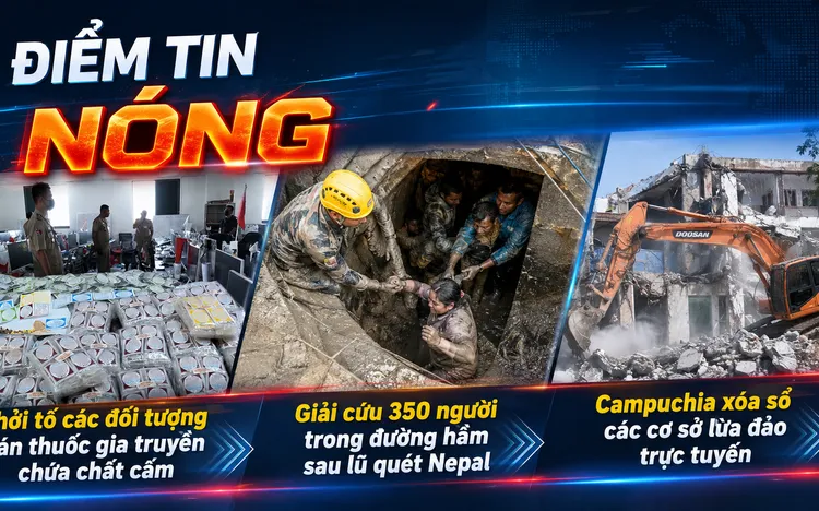 Điểm tin Nóng 29/08: Phá đường dây thuốc giả chứa chất cấm;Giải cứu  công nhân trong đường hầm bị lũ quét; Xóa sổ cơ sở lừa đảo trực tuyến tại Campuchia