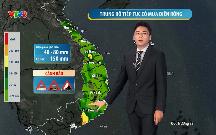 Dự báo thời tiết chiều và đêm nay (23/9): Mưa lớn diện rộng, cảnh báo ngập úng và sạt lở