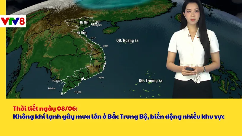 Không khí lạnh gây mưa lớn ở Bắc Trung Bộ, biển động nhiều khu vực