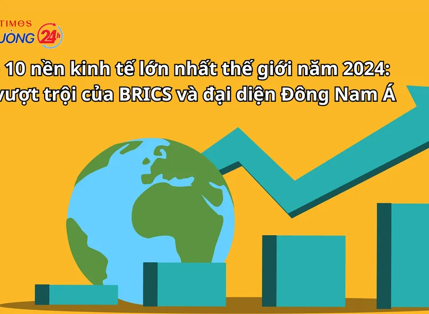 Top 10 nền kinh tế lớn nhất thế giới năm 2024: Sự vượt trội của BRICS và đại diện Đông Nam Á