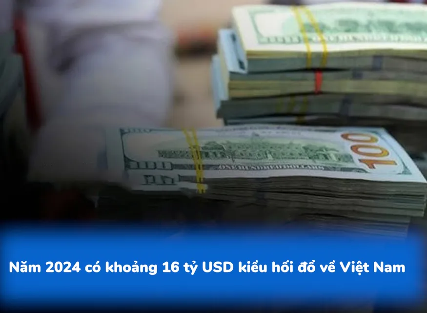 Năm 2024 có khoảng 16 tỷ USD kiều hối đổ về Việt Nam