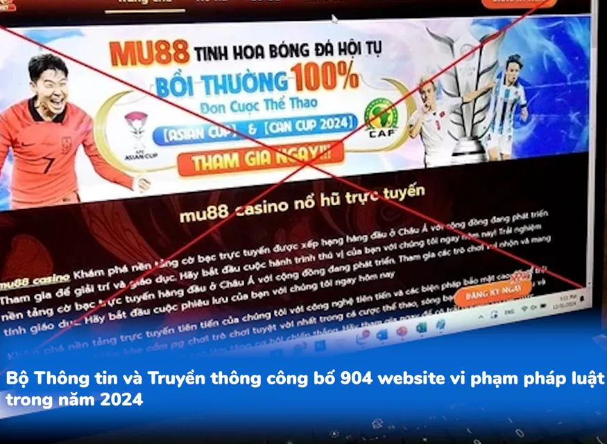 Hơn 900 website vi phạm pháp luật trong năm 2024