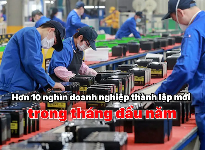 Hơn 10 nghìn doanh nghiệp thành lập mới trong tháng đầu năm