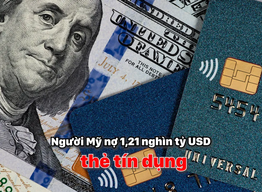 Người Mỹ nợ 1,21 nghìn tỷ USD thẻ tín dụng