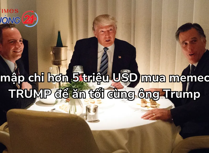 Cá mập chi hơn 5 triệu USD mua memecoin TRUMP để ăn tối cùng ông Trump
