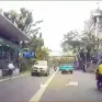 Ô tô bán tải chạy ngược chiều trên làn xe bus BRT