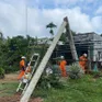 Mưa lớn khiến hàng loạt trụ điện bị gãy đổ ở Gia Lai
